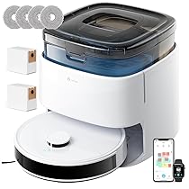 LEFANT M3 Robot Aspirapolvere Lavapavimenti con Mappatura, 12,000 Pa, Doppio Panno Rotante, Navigazione dToF, Evitamento PSD, Auto-Svuotamento, Stazione Base All-in-one, Asciugatura, WIFI, App, Alexa