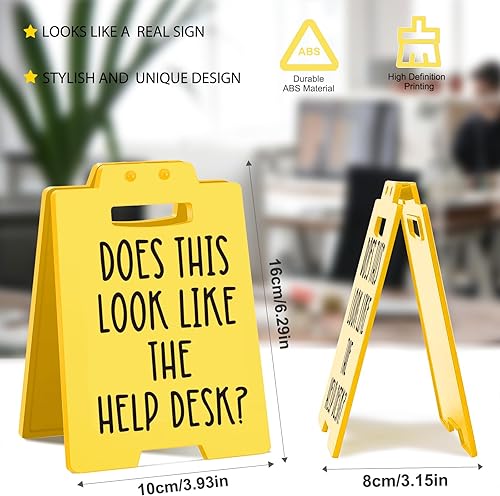 Miniatura 4 de Divertido letrero de escritorio de oficina, decoración sarcástica de cubículo para compañero de trabajo, jefe, empleado, regalo de broma para