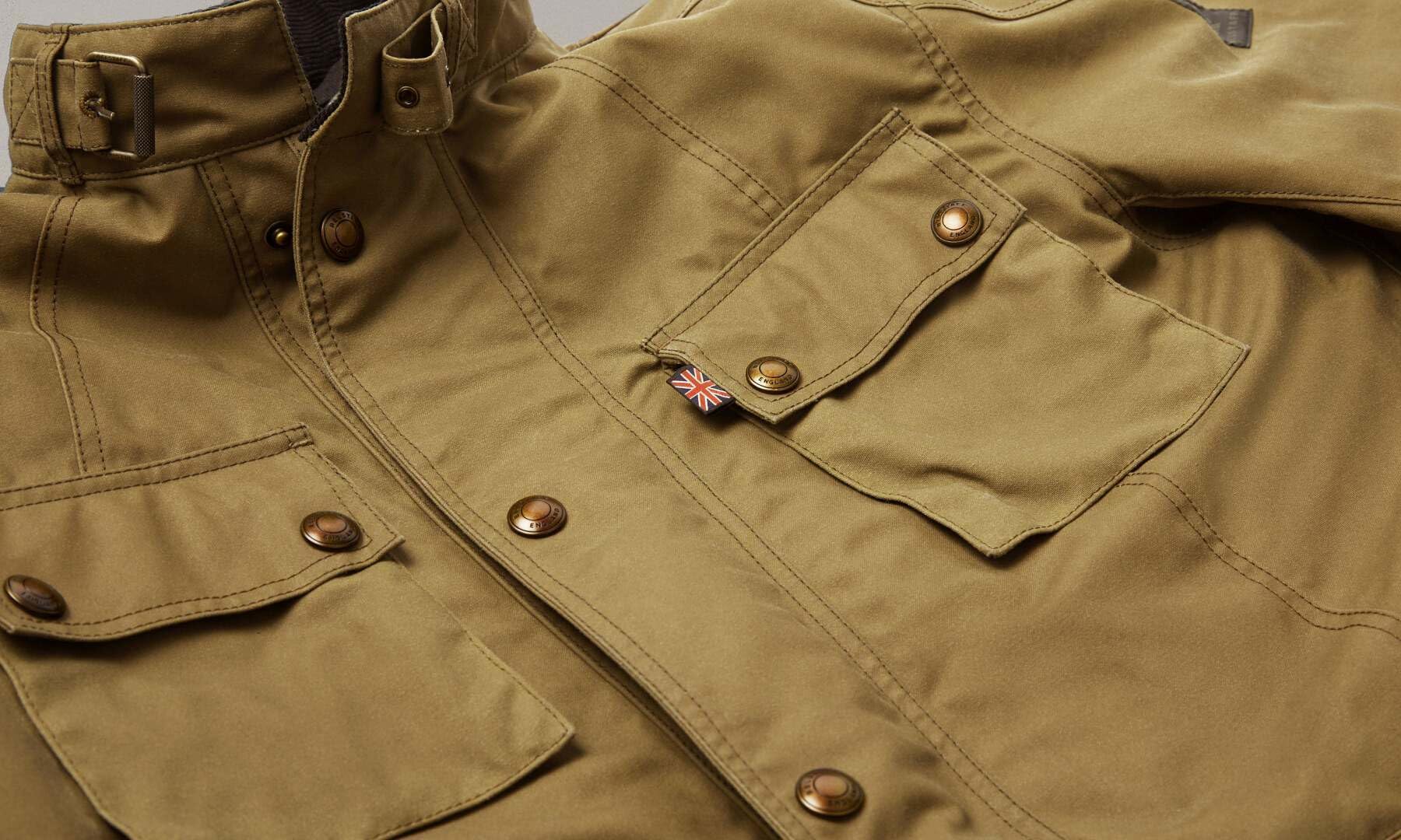 Belstaff Crosby Impermeabile Giacca di Cera da Moto