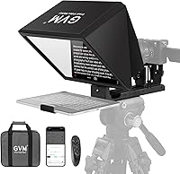Vista 10 de GVM Teleprompters para iPad Tablet DSLR Cámara portátil de 18 pulgadas con control remoto y aplicación, construcciones de aluminio sólido