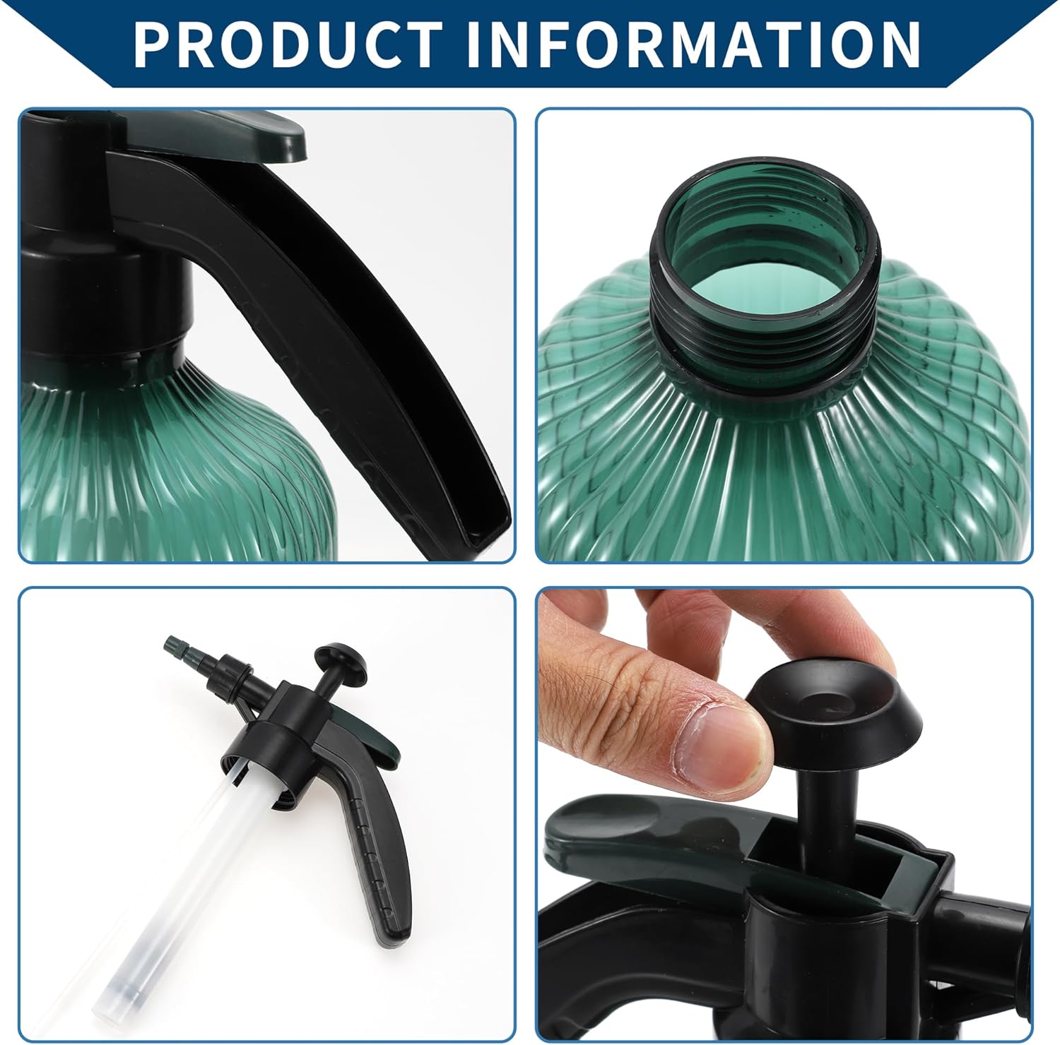 Pump Spray/Outside Plant Mister Pump Spray Bottle Water Pump for Garden Home/Adjustable Plastic 2L / 1 Pc Green