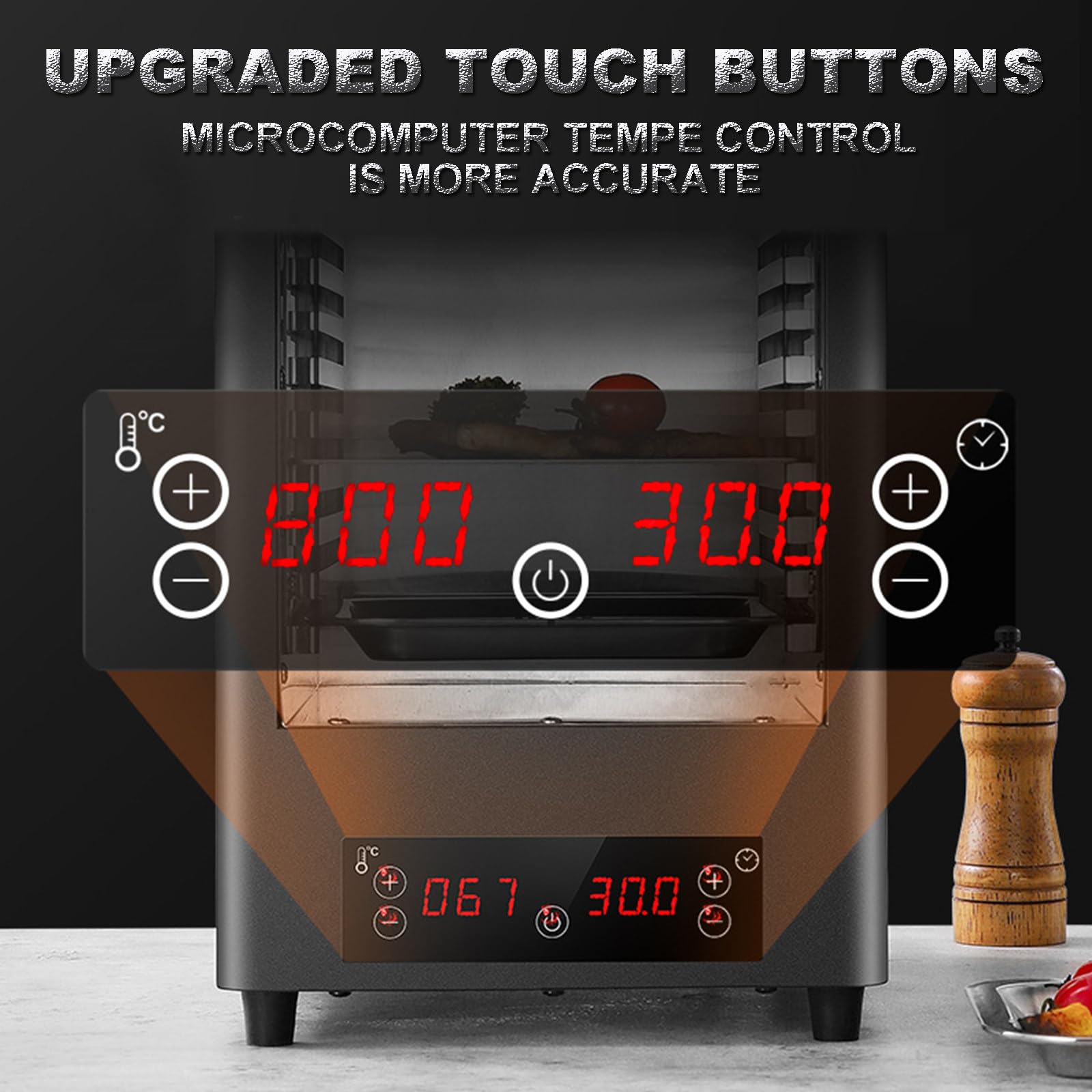 UMJIGF 1700W 800? Gourmet Steak Grill - Steakhouse Quality, Controllable Time & Temp, Indoor Electric Steak Broiler,A