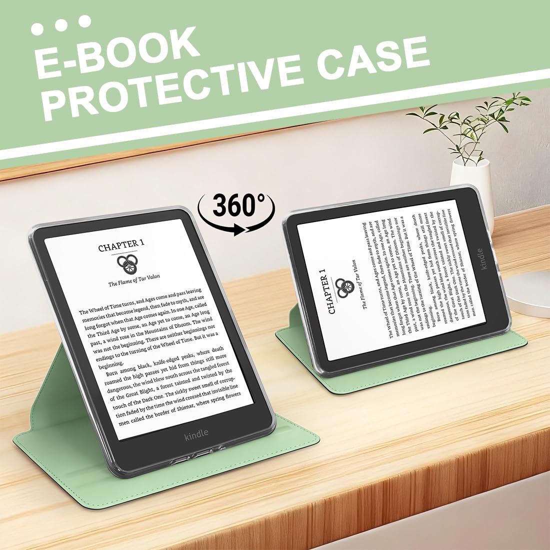 Coque magnétique détachable pour Kindle Paperwhite 11ème Gen 2021 6.8"/Signature Edition vert matcha lecture légère protection parfaite, liseuse, coque paperwhite - 3