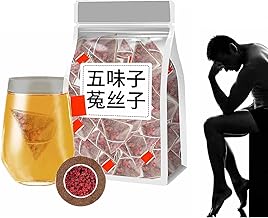 [Men's Essentials] Cinco Sabores Goji Berry Tea, Cinco Sabores Wolfberry Tea, Chá chinês de cuidados renais para fígado, Chá de cuidados de saúde, Schisandra Dodder Tea,1box
