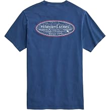 Vineyard Vines Mens Drift Dye Wave Printed Short-Sleeve Pocket Tee