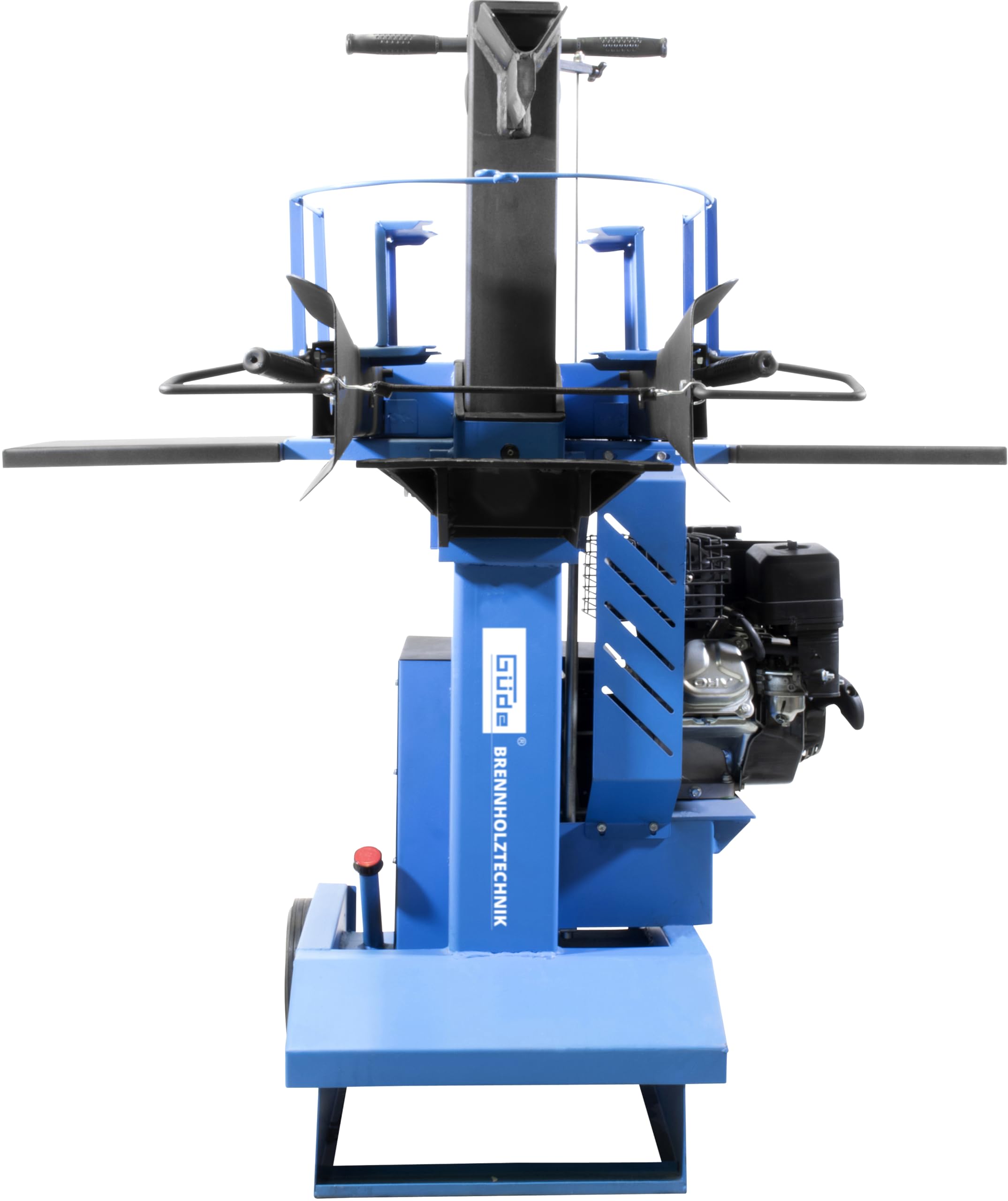 Güde Benzin-Holzspalter GHS 500/8TB (Spaltdruck 8 t, Benzinmotor 4,1 kW / 5,5 PS, Euro-V geprüft, 196 cm³, Öldruck 270 bar, Spaltgutlänge 500 mm, Spaltgut-Ø 350 mm, 2-Hand-Sicherheitsbedienung)
