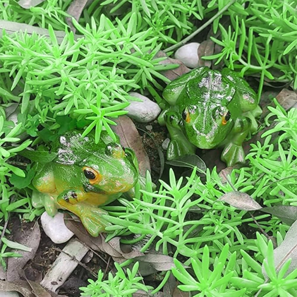 Amazon.com: YASYU 4 Pcs Resin Mini Frogs Green Miniature Frog