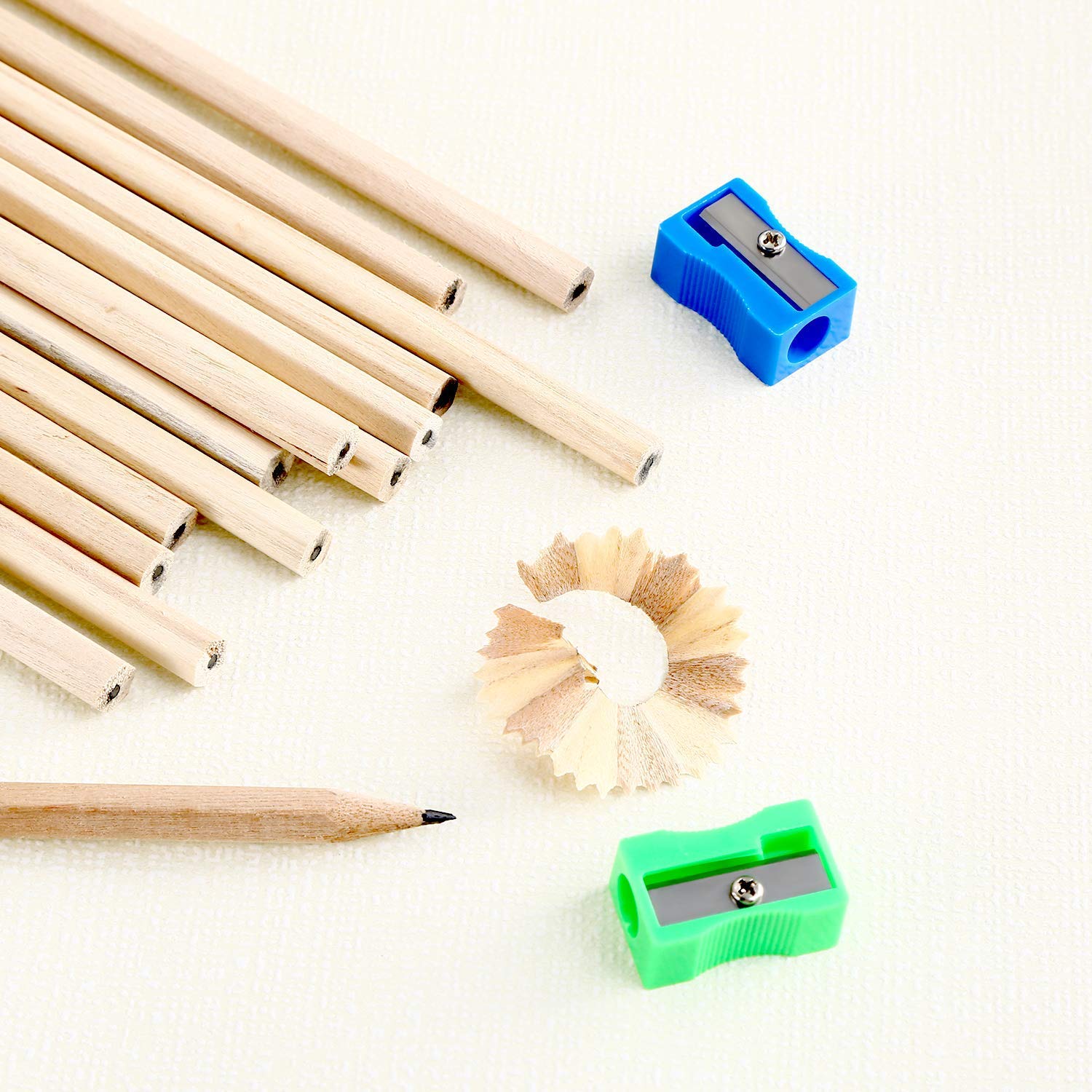 48 pezzi Temperamatite, Temperamatite palmare in plastica con foro singolo per uso ufficio scolastico, 4 colori