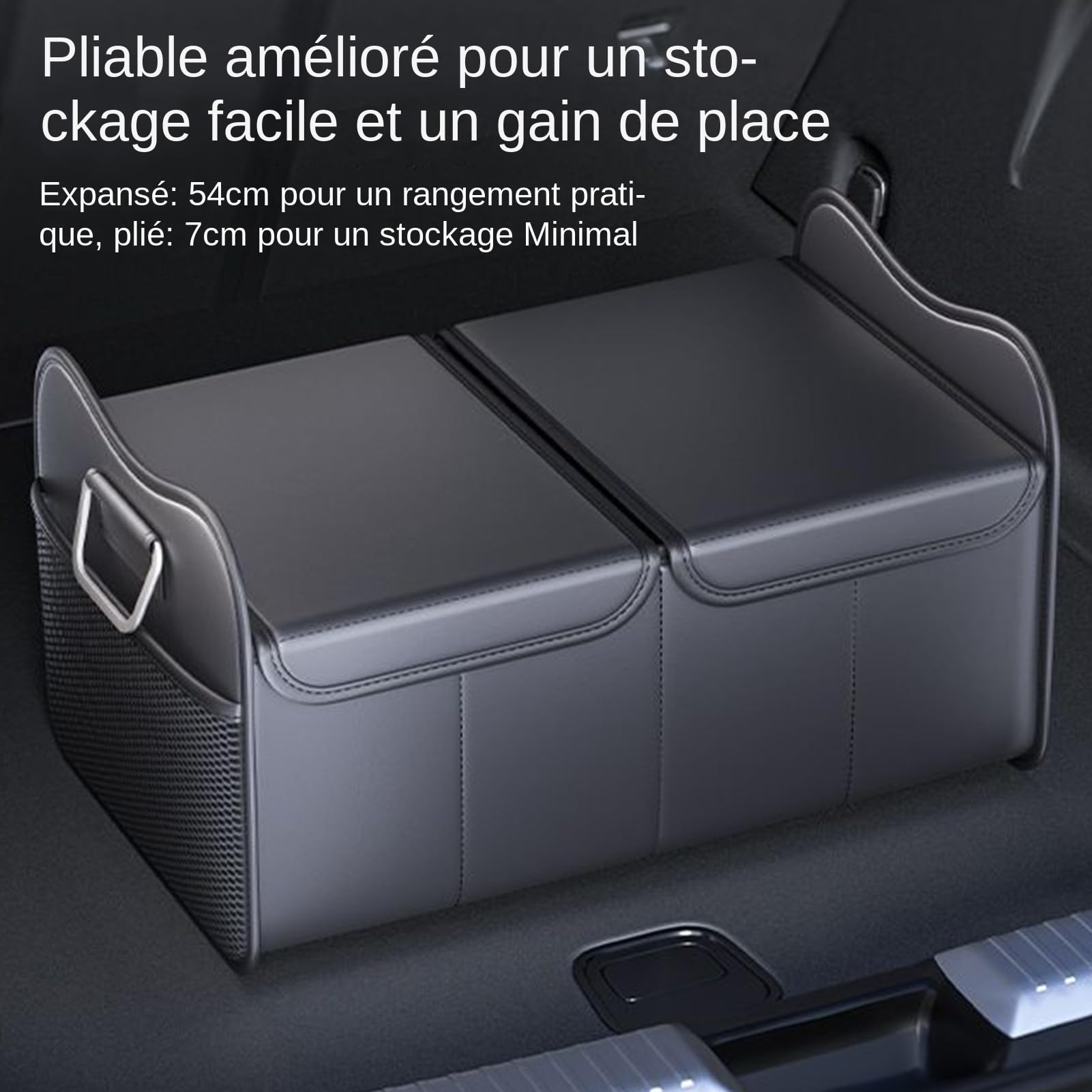 Organizzatore di baule per auto, scatola di immagazzinaggio per | auto e bagagli, accessorio pieghevole per furgone berlina da viaggio e da viaggio