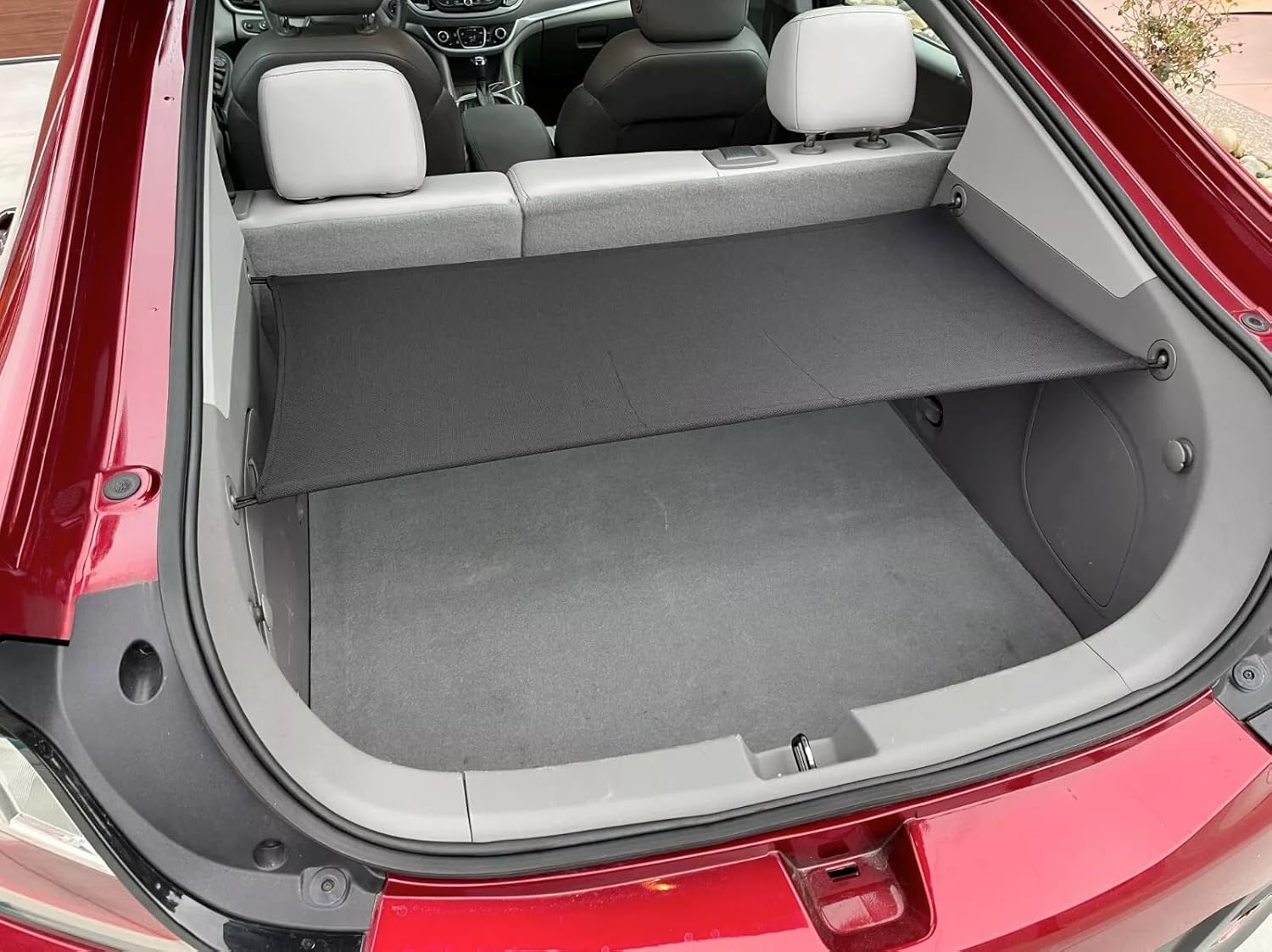 Rear Trunk Security Cargo Luggage Shade Cover for Chevrolet Volt 2011-2019 – Black Color Cargo Shade Cover – This is NOT a retractable Cargo Cover– Compatible with Chevy Volt 2011-2019