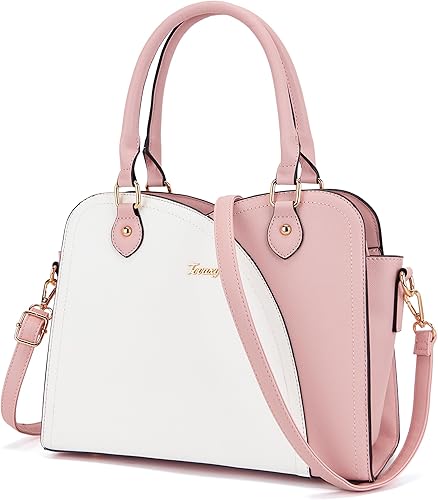 Miniatura 7 de Monederos para mujer con asa superior, bolsa de hombro, bolsa de mensajero, bolso de mano, monedero, juego de 2 piezas blancorosado,Azul