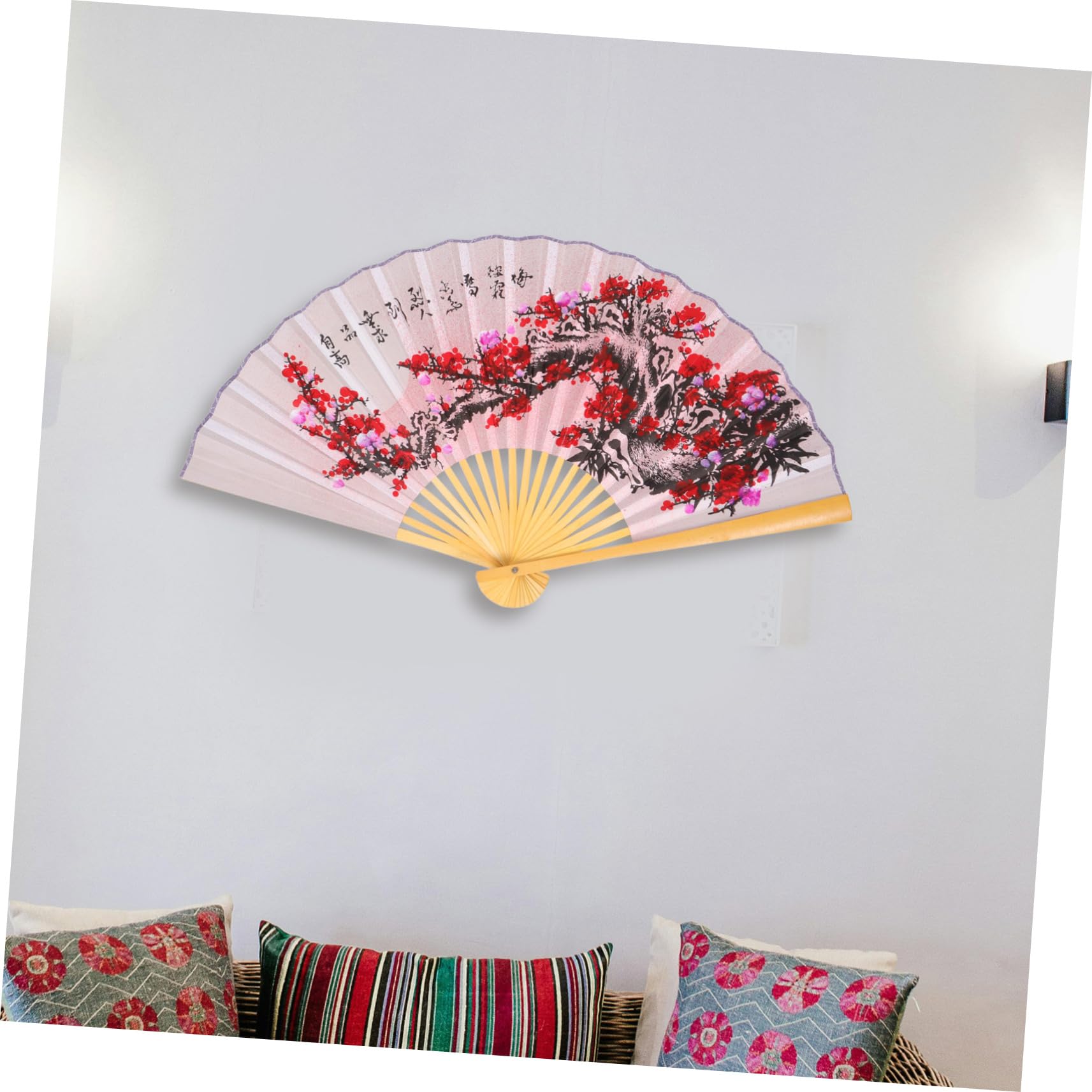 2piezas Abanico Grande para Decoración De Pared Accesorio De Fotografía y Celebraciones Diseño De Melocotón