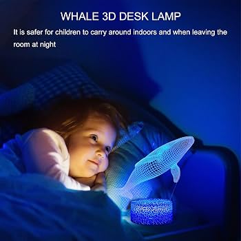 Amazon.co.jp: クジラ 3D イリュージョン LED ナイトライト | 3D