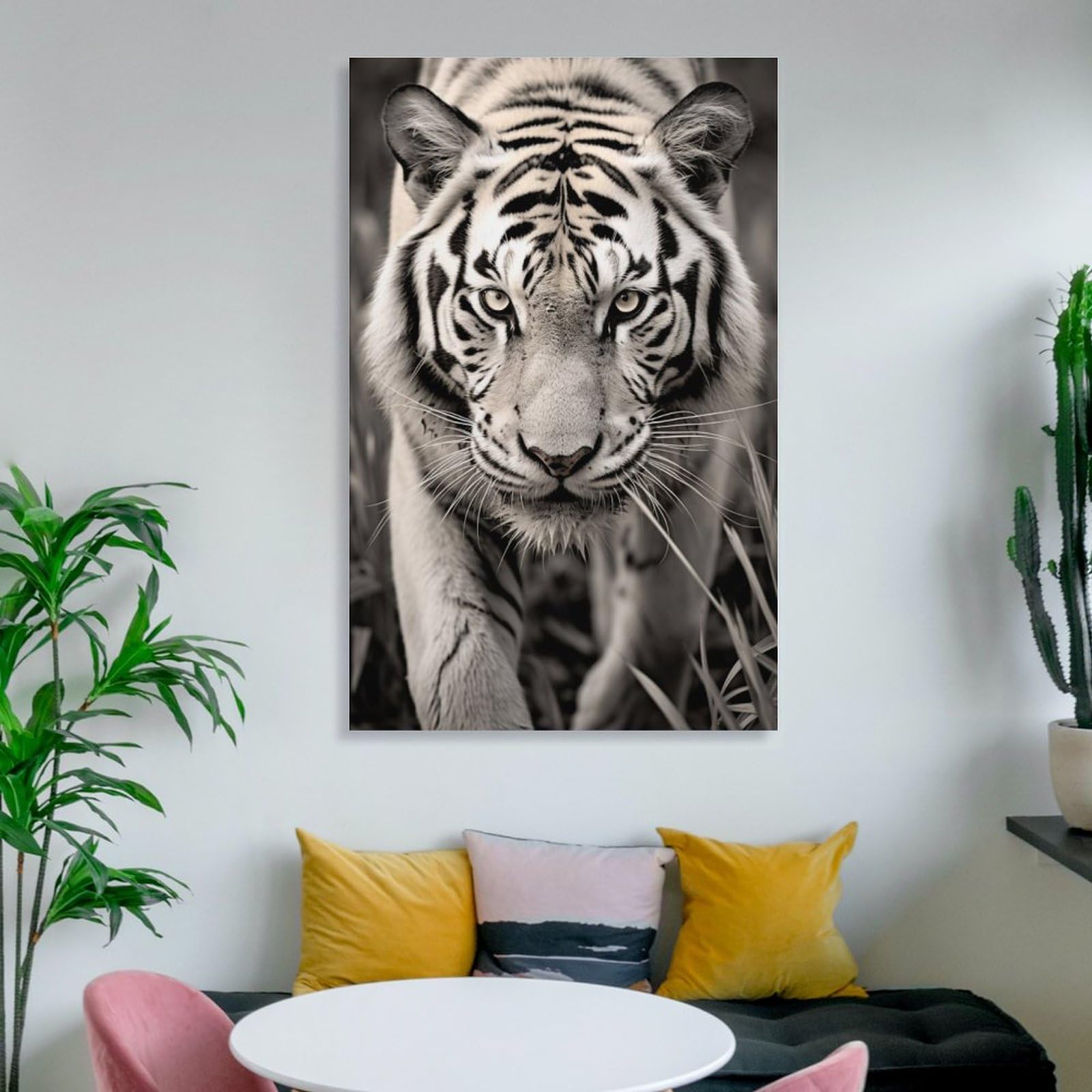 Abstrakte Wandkunst Auf Leinwand – Graues Modernes Bild Für Wohnzimmer, Schlafzimmer Oder Büro, 50x100 Cm, Gerahmt
