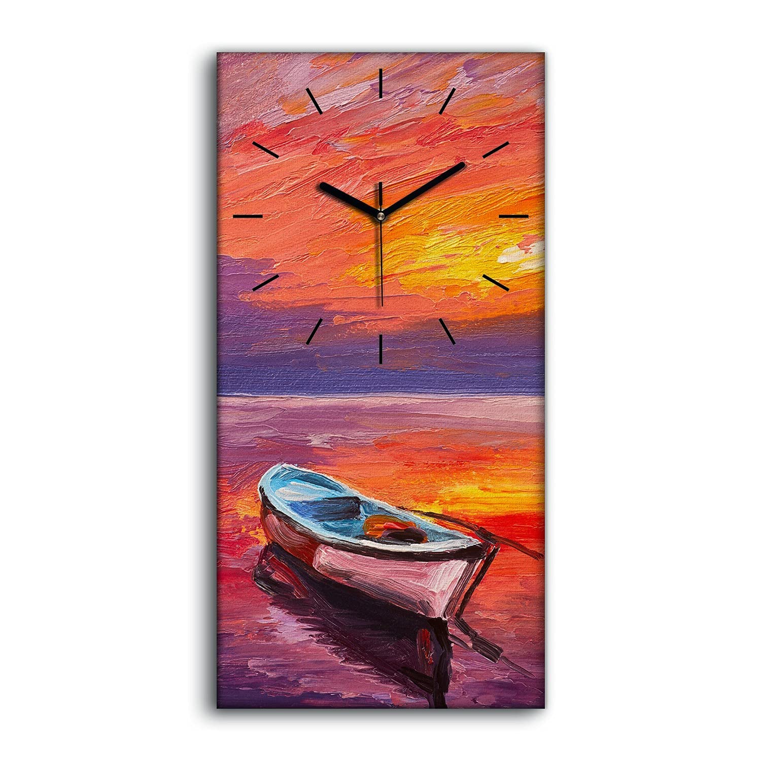 Horloge sur Toile Art Mural Image Decoration Salon 30x60cm