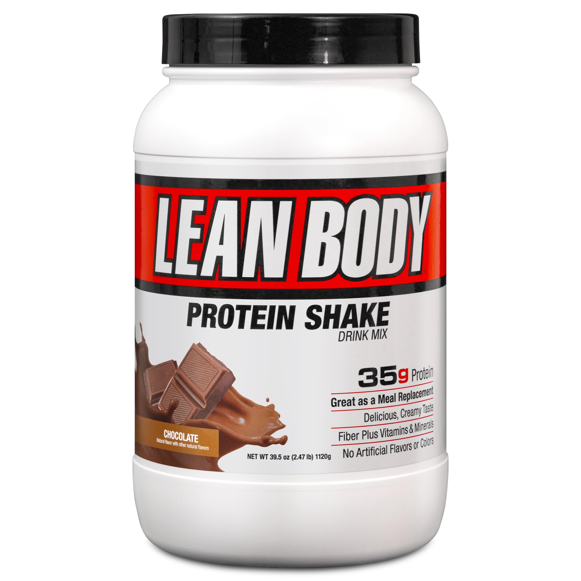 LabradaNutrition Lean Body HI- Protein Meal Replacement Shake (Chocolate, 2.47Ib-1120g)_ 35g Protein, 7g of Healthy Fats EFAs & Fibre, Complex Carbs and 22 Vitamins & Minerals (Packaging may vary)
