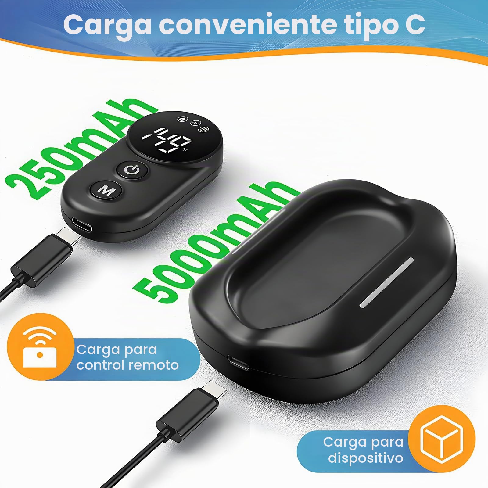 Masajeador de hombros, 5 modos de calentamiento y vibración, batería de 5000 mAh | Temporizador de 3 niveles, mando a distancia extraíble, material transpirable, correas ajustables para el hogar, oficina