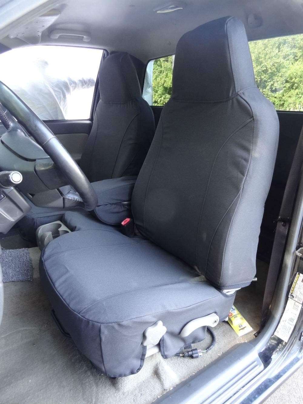 Durafit Seat Covers CH32-W8 Chevy Colorado Exact Fit Seat Covers for Front 60/40 with armrest and Back Seats in Graphite Velour