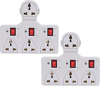 4 Universal Socket 3 Switch Multi Plug Extension Board/Multiplug(Pack of 2) Price In India