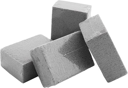 Miniatura 8 de Paquete de 4 bloques de ladrillos de limpieza para parrilla, bloque de piedra pómez de limpieza de cocina y baño, piedra de limpieza desincrustante
