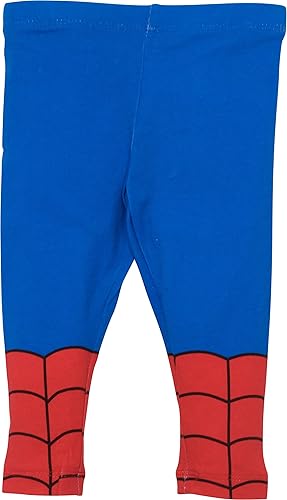 Miniatura 3 de Marvel Avengers Captain America Spider-Man Girls Cosplay Dress Leggings and Headband Newborn to Toddler