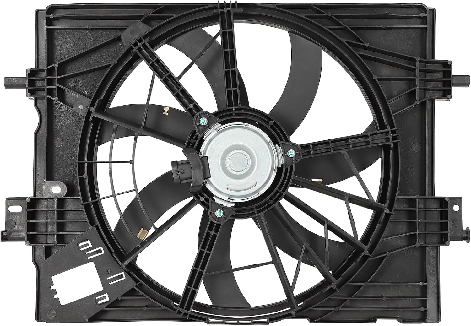 624640 Engine Radiator Cooling Fan Assembly Compatible with 2020 for Nissan Versa 1.6L 2018-2023 for Nissan Kicks 1.6L Condenser Fan Assembly