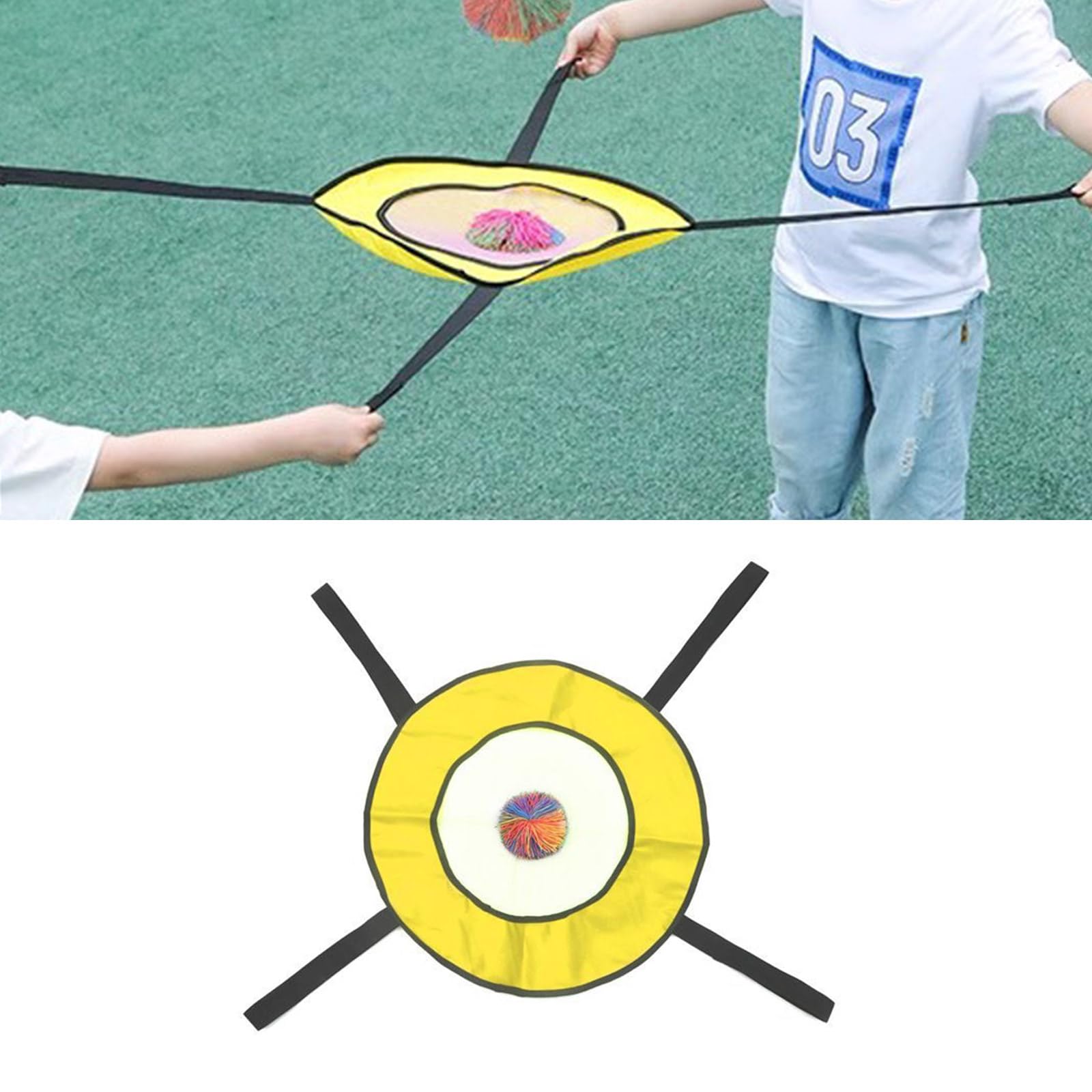 FeiYeup Children Net Bag Toy Catch Game Lawns Game Interactive Toss and Catch Sport Toy Tailgating Roundnet Game Outdoor