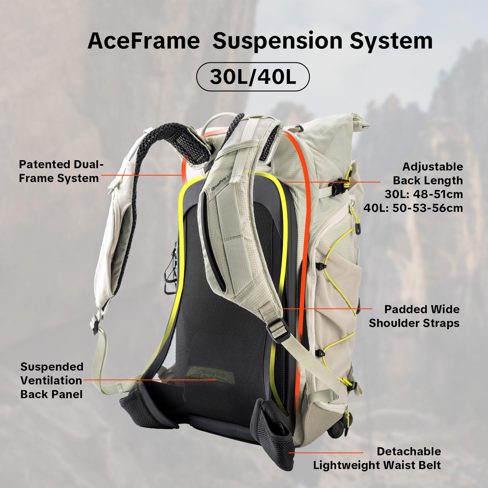 PGYTECH OnePro Ultralekki plecak na aparat zewnętrzny 40 l, czarny