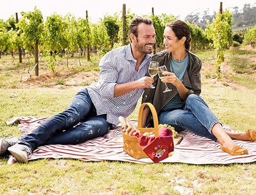 Miniatura 4 de Cesta tejida pequeña de madera, 8.4 x 6.2 x 3.9 pulgadas, contenedor portátil de ratán hecho a mano con asa, cestas de Pascua para recoger huevos,