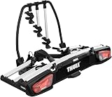Thule VeloSpace XT 3-Bike Tow Bar Bicycle Carrier Black/Aluminium 13 Pin for E-Bike, Mountain Bikes, Gravel, Road Bike, Trekking Bike - 1