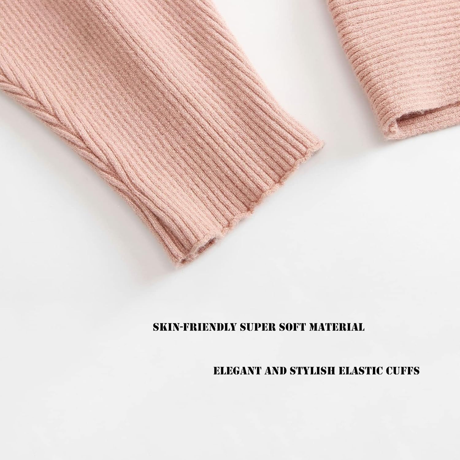 Blostirno Women's Boat Neck Batwing Sleeves Dolman Ribbed Knitted Sweaters Pullovers Tops - Image 3