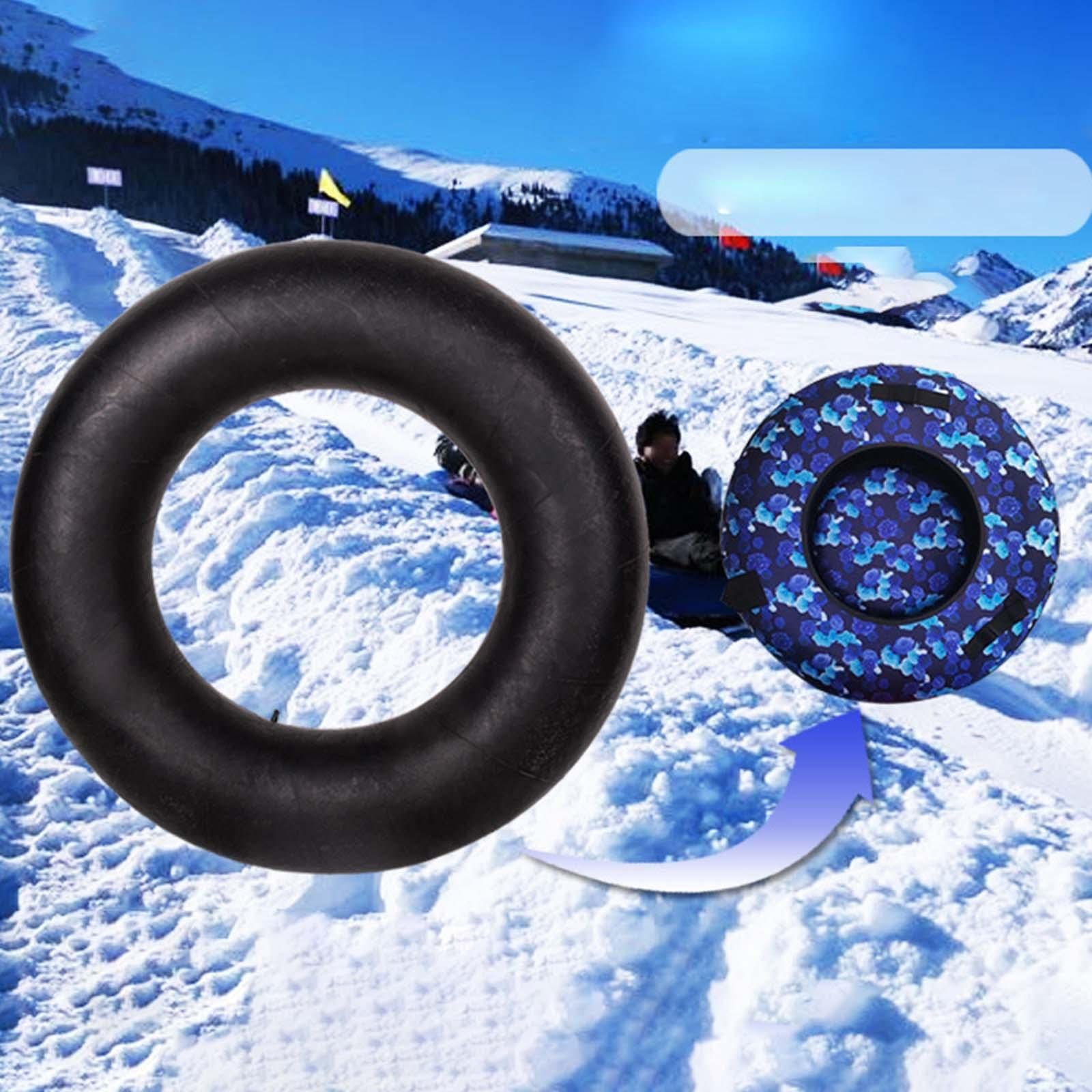 Snow Tube Schwimmreifen Gummi Ersatz Innenreifen Tragbar Langlebig Aufblasbar Dick Universal für Erwachsene Winterbadespaß Skifahren Poolschließen Ges, 90CM