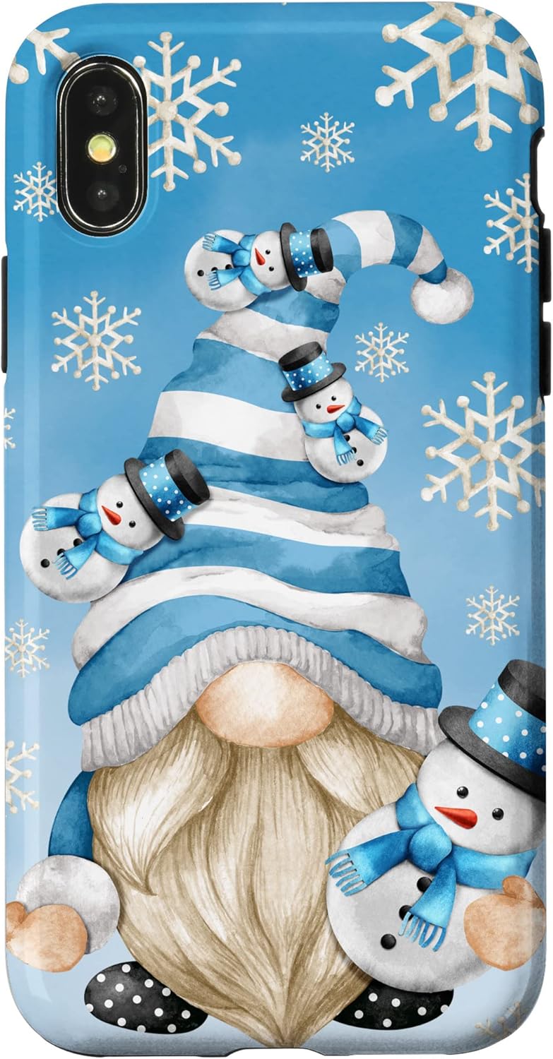 Cute Winter Gnome Dad With Snowflake Decor And Snowman Case for iPhone SE (2020) / 7 / 8
