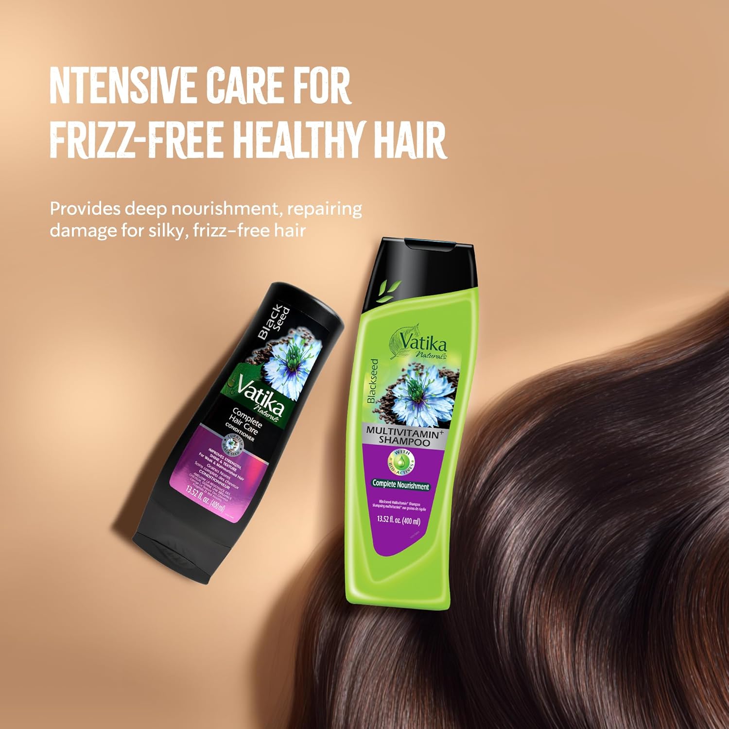 Vatika Naturals Blackseed Shampoo, Conditioner & Hair Oil Combo, Strengthens Hair, Reduces Hair Fall, Tames Frizz, Restores Shine, Smoothness & Bounce, Herbal Hair Care