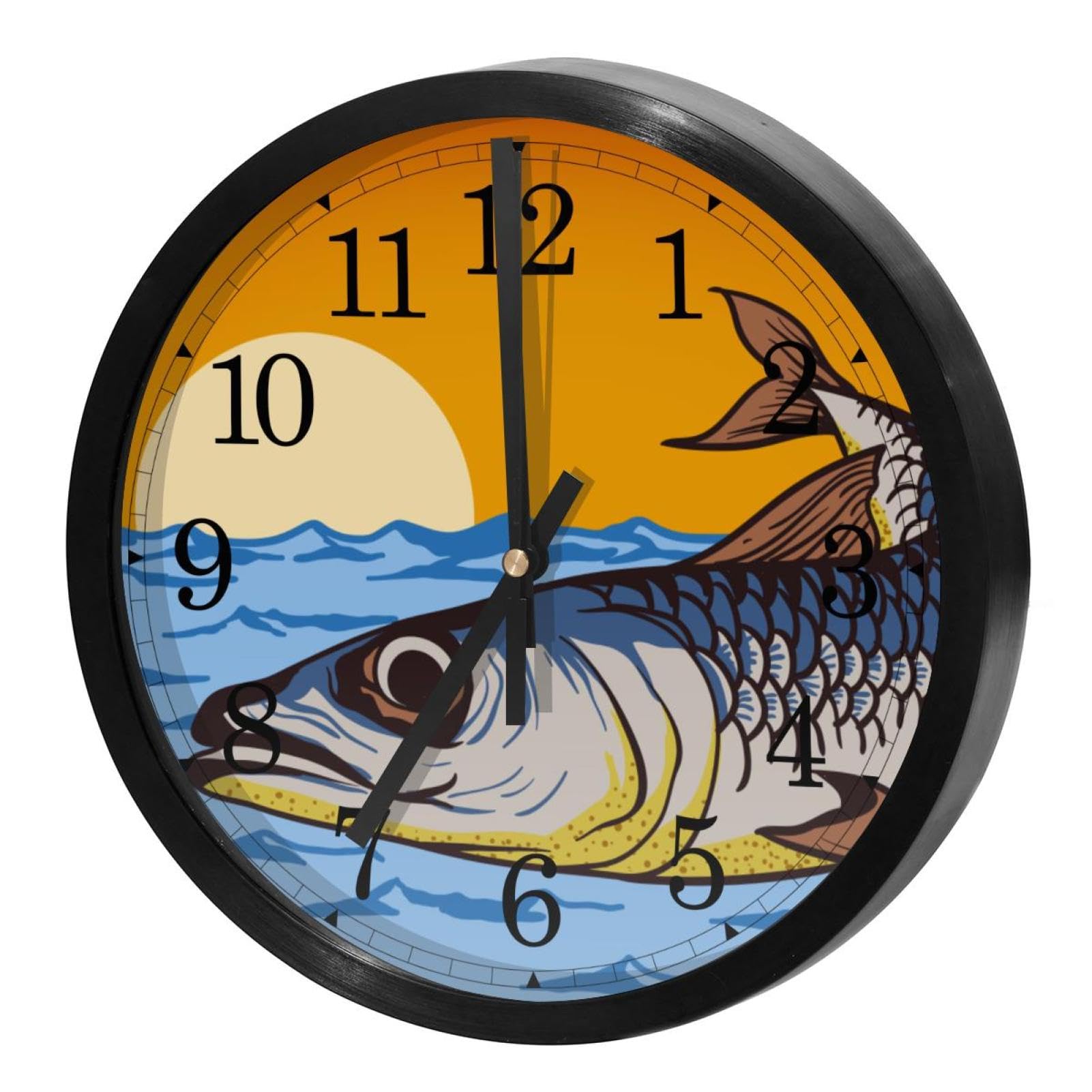 Horloge murale à piles sans bruit pour une lecture de l'heure facile
