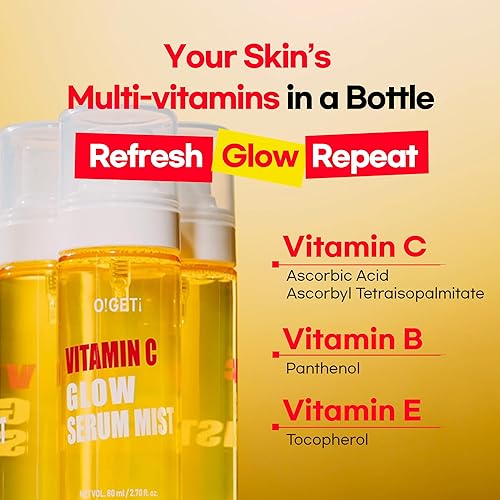 Miniatura 6 de Bruma de suero de vitamina C brillante, hidratante e iluminadora con mandarina verde Jeju, niacinamida, hipoalergénico, 2.7 onzas líquidas