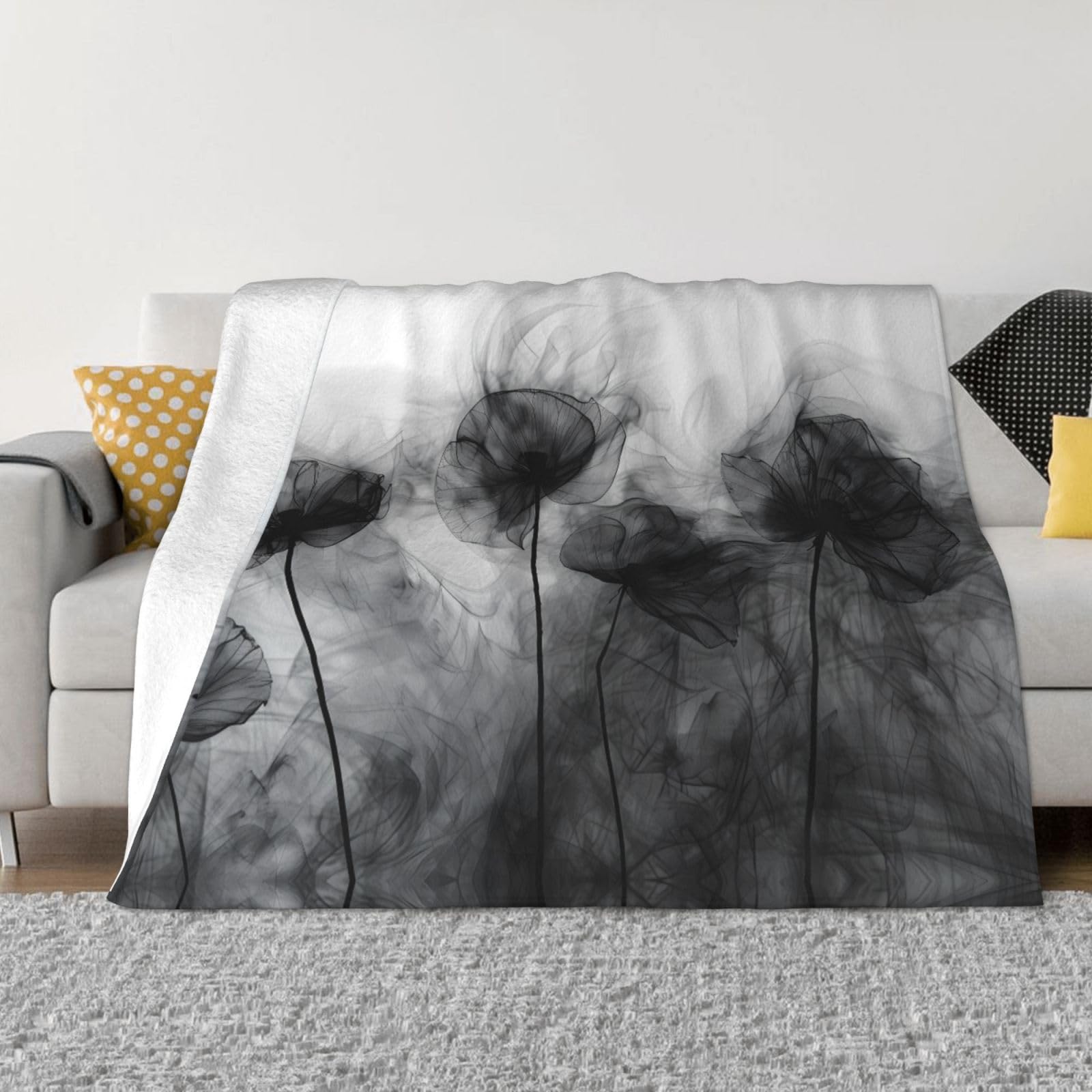 Couverture polaire douce PHAYAH grand plaid lit canapé toutes saisons