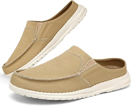Mishansha Canvas Mules for Women Comfortable Slip on Shoes Men's Women's Indoor 