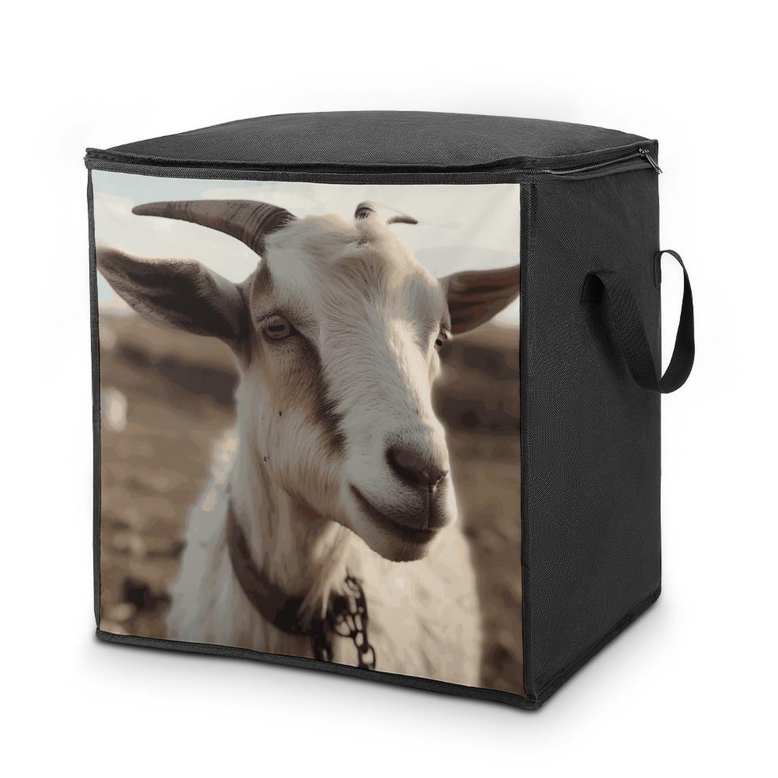Fekiloot Style Goat On Hillside Storage Bags With Reinforced Handles,Moving Bag With Zipper,Closet Organizers,Compression Packing Cubes