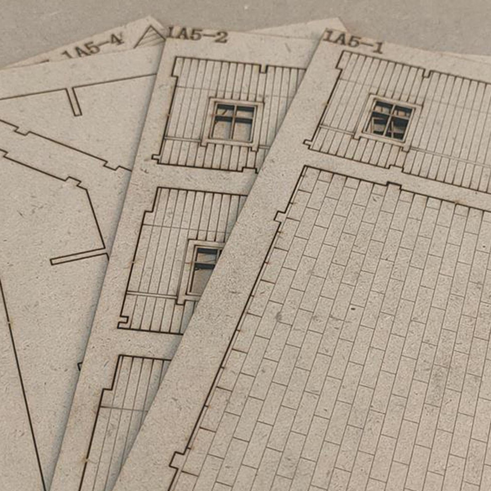 Harilla 1:72 Échelle Architecture Bâtiment Maquettes Paysage Matériaux de Construction Collection Ornements Oo Échelle Démontage pour Diorama Mise En Page, Style un