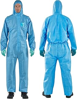AlphaTec Combinaison de Travail Jetable, Protection Chimique, Bricolage et Peinture, Homme Femme (1 Pièce)