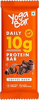 Yogabar 10 grams Protein Bar, Protein Blend & Premium Whey,100% Veg High Protein Snacks, Rich Protein Bar with Date, Vitam Price In India