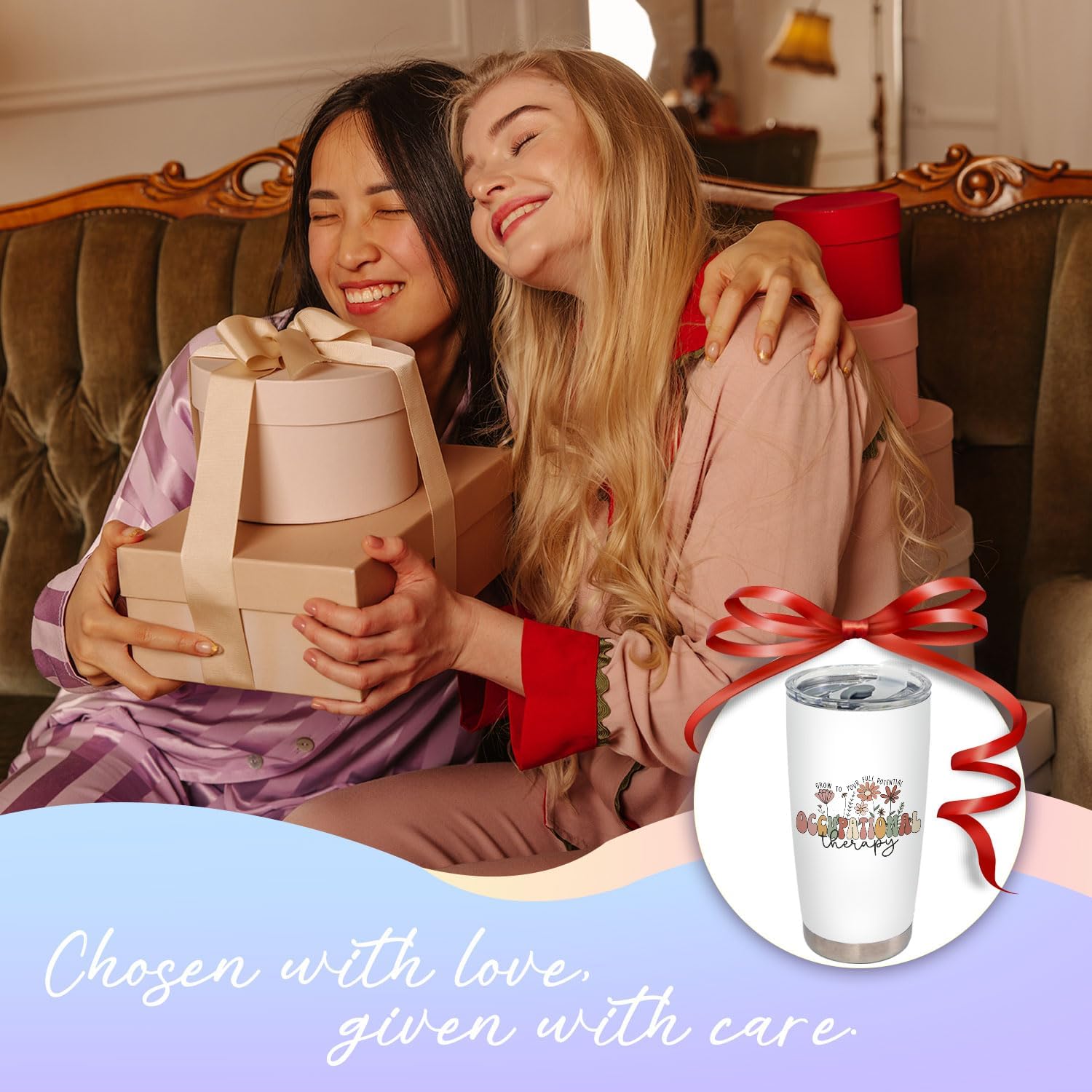 Occupational Therapy Gifts Stainless Steel Tumbler with Lid and Straw 20oz, OT Occupational Therapy Assistant Gifts for Women - Image 4