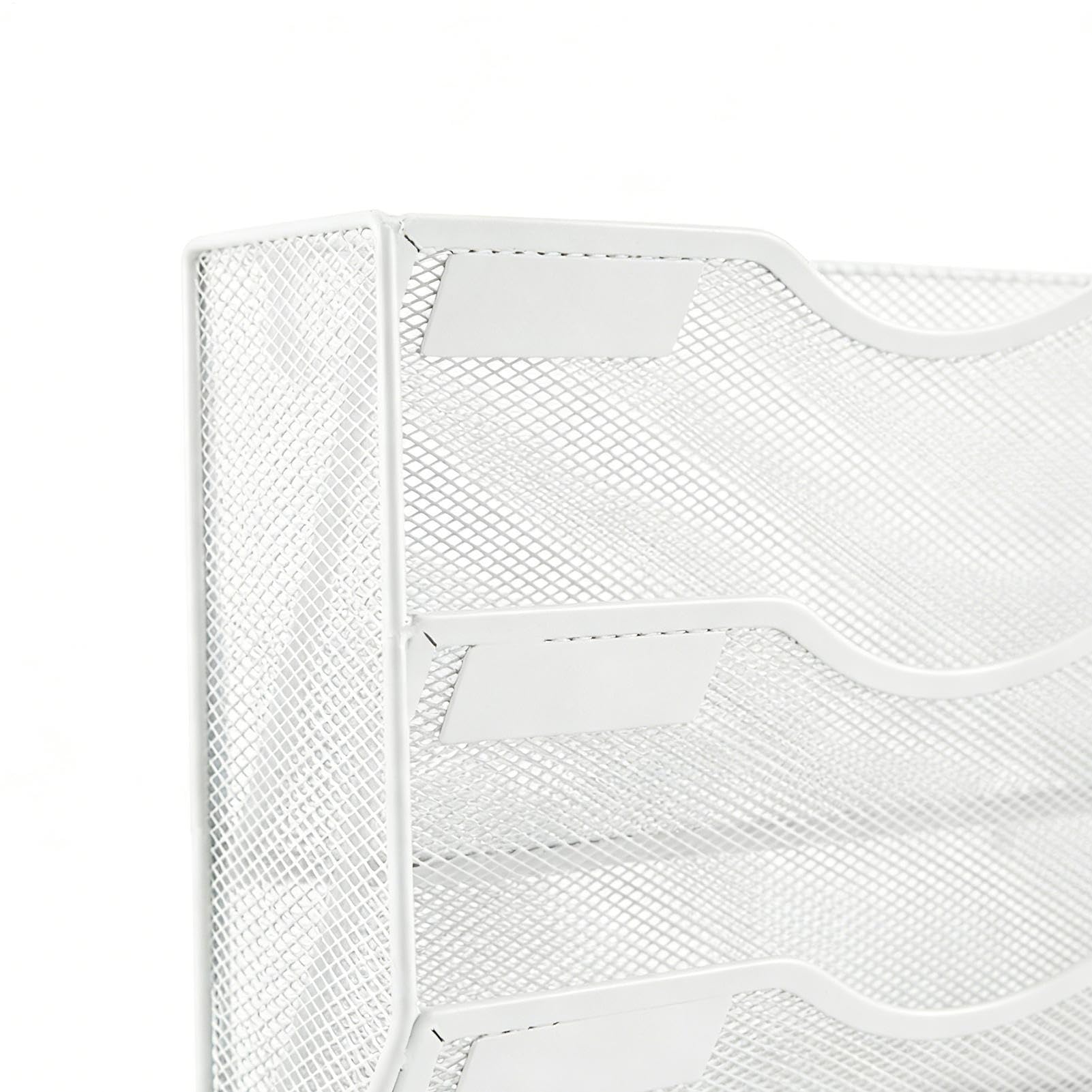 Organizer per documenti da parete, scaffale metallico a 3 livelli con