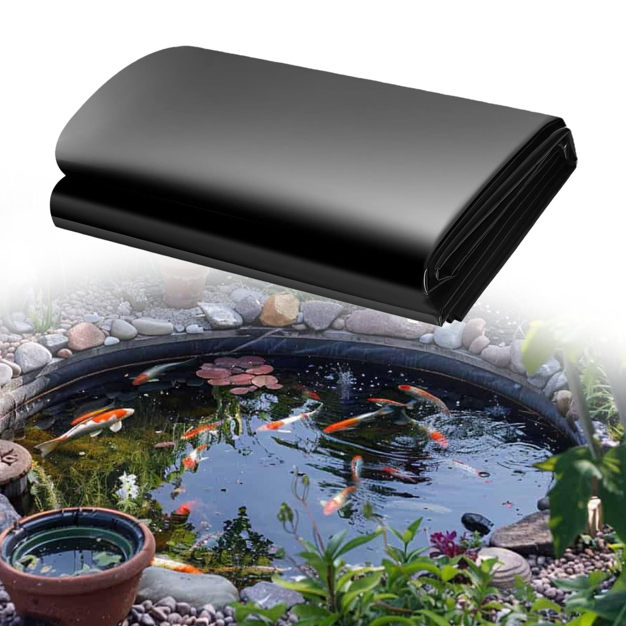 Bâche bassin 400x2200 cm imperméable et résistante aux UV pour étangs et biotopes