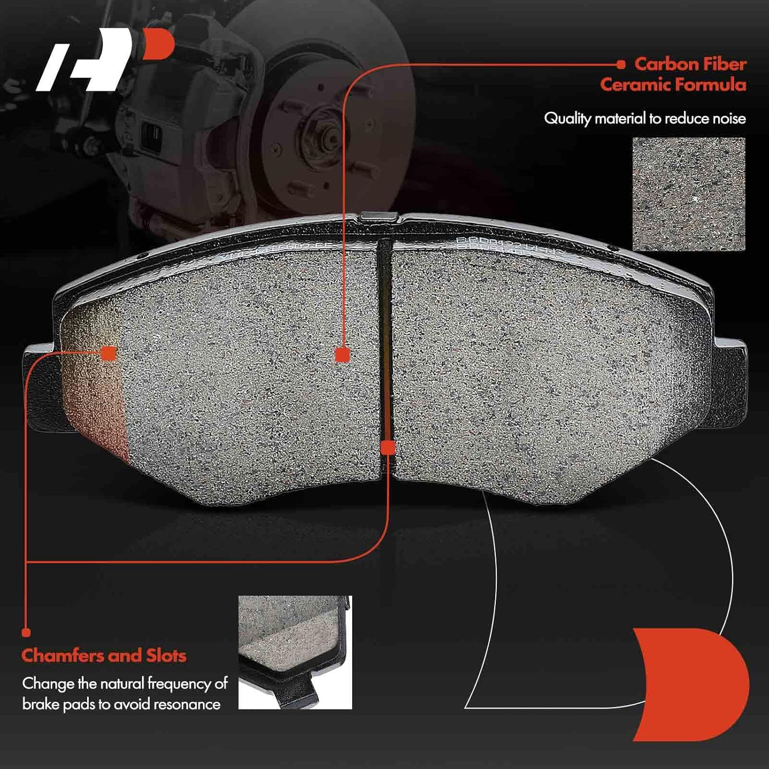 A-Premium 11.10 in (282mm) Front Vented Disc Brake Rotors + Ceramic Pads Kit Compatible with Honda and Acura Models - Accord 03-12/14-17, Civic 13-18, CR-V 02-04, Element 03-11, ILX 14-15, CR-Z 16