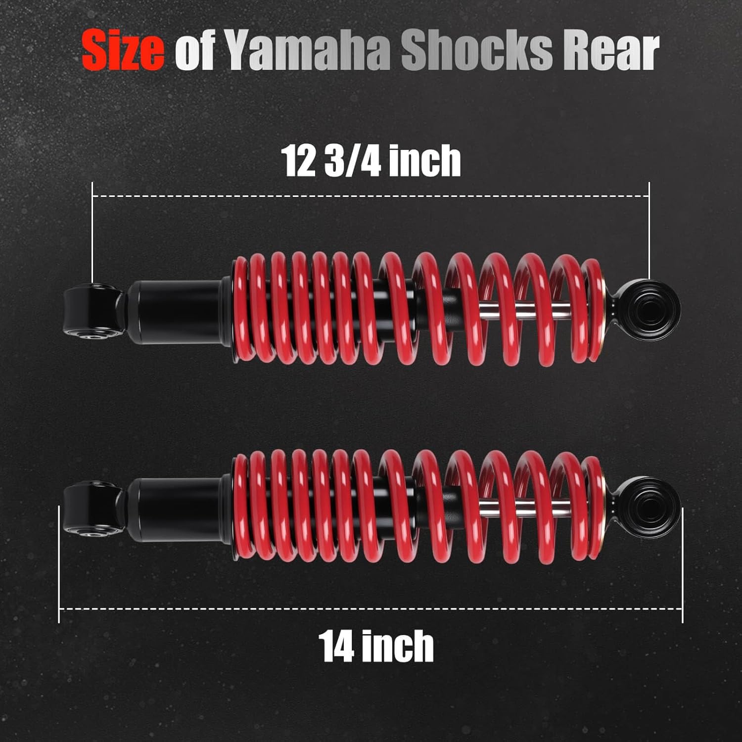 Yamaha Golf Cart Shocks Rear Heavy Duty Absorber with Springs for Yamaha Gas and Electric G29 Drive, G22, G20, G19, G16 and G14 Golf Cart Models OEM JN4-F2210-00-00, JN3-F2210-00 (Red)