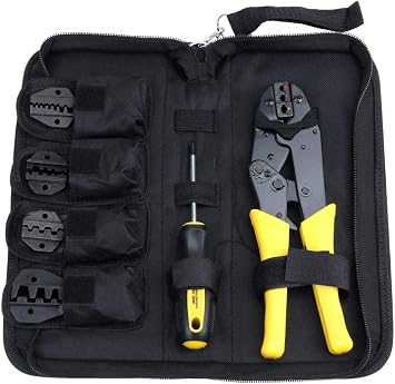 Swirling crimping tool set, ratchet crimp screw, free 5PCS replaceable wire