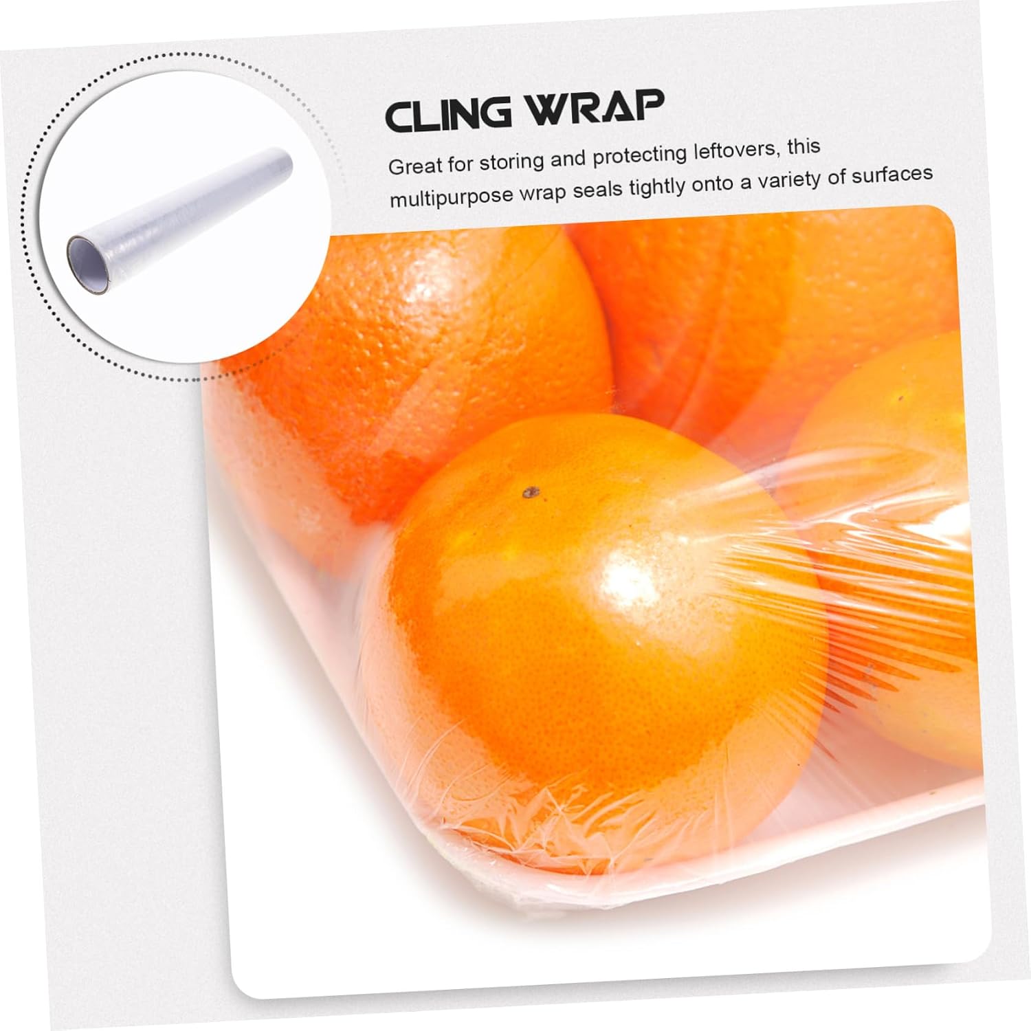 1roll Disposable Cling Wrap Film Slide Cutter Food Save Wrap for Fruits Vegetables Pe Material for Home Restaurant Use Keeps Food Fresh Longer Style