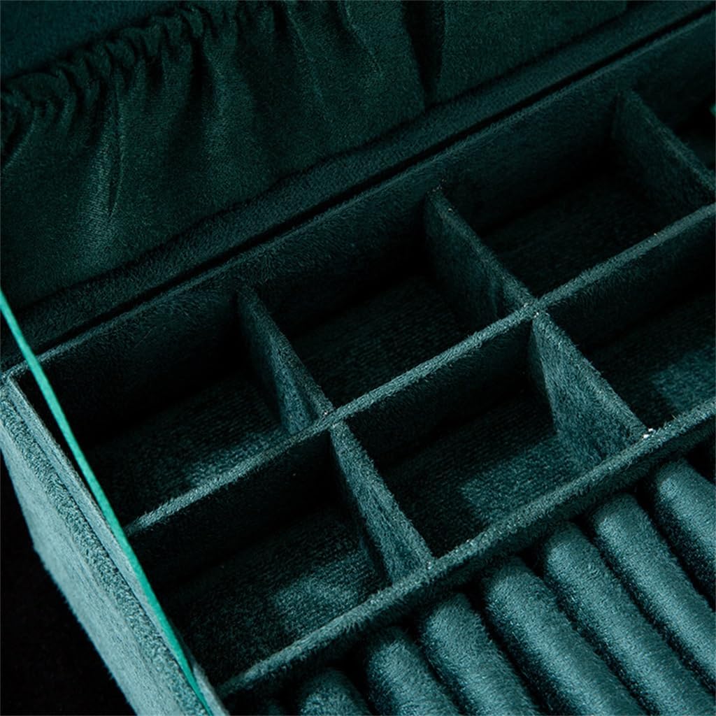 Layer Large Capacity Jewelry Box With Lock Necklace Storage